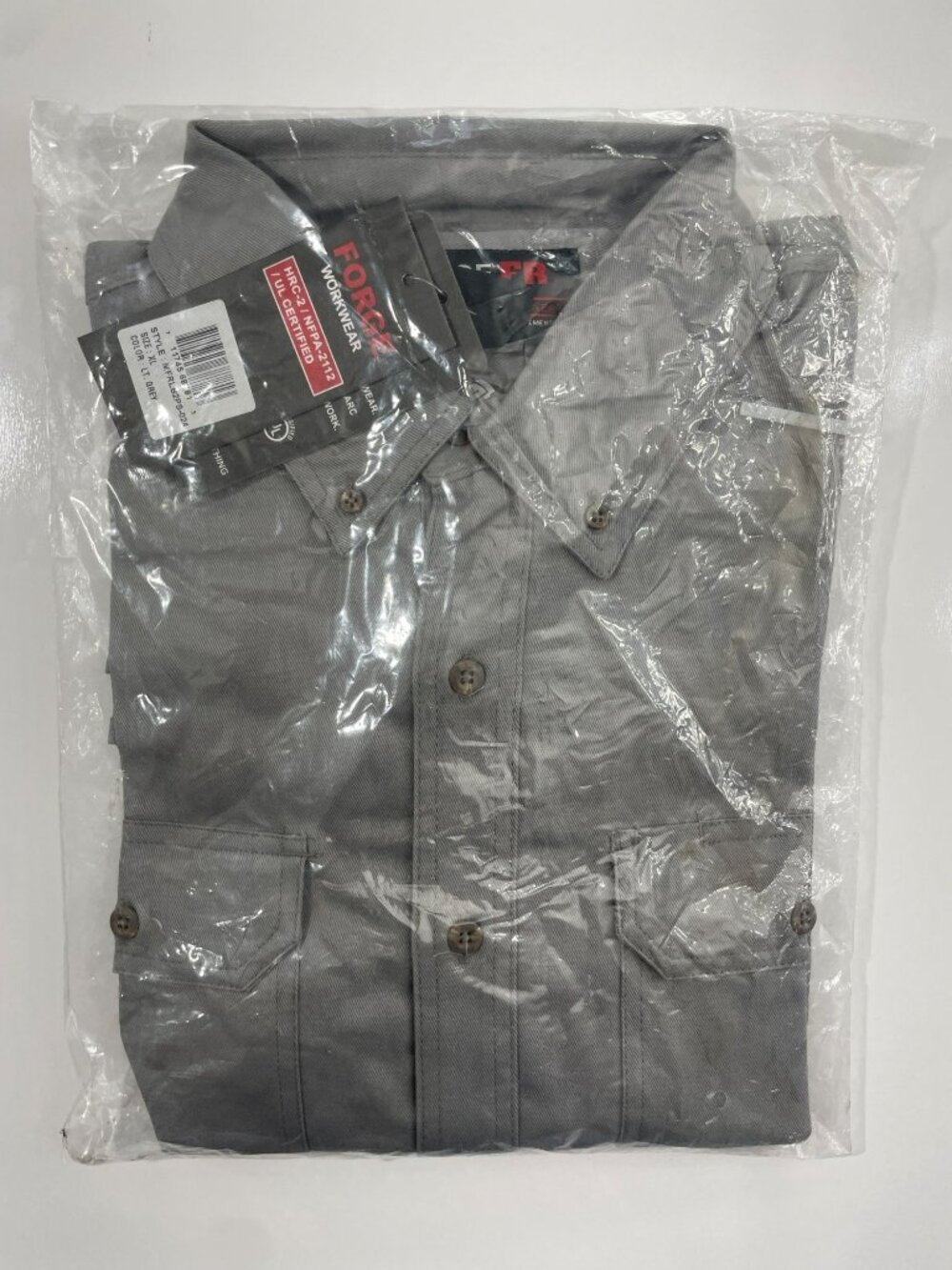 Forge Workwear FR Gray Long Sleeve Shirt HRC-2 NFPA-2112 UL Certified Sz XL - Picture 5 of 5